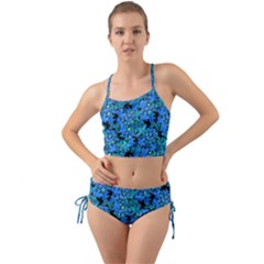 Fall Leaves Blue Mini Tank Bikini Set by bloomingvinedesign