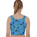 Fall Leaves Blue Velvet Racer Back Crop Top View2