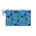 Fall Leaves Blue Canvas Cosmetic Bag (Medium) View1