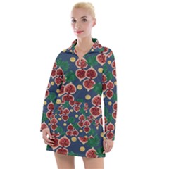 Figs And Monstera  Women s Long Sleeve Casual Dress by VeataAtticus