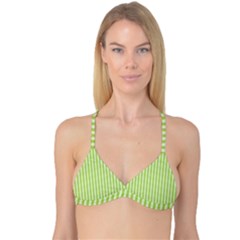 Lime Stripes Reversible Tri Bikini Top by retrotoomoderndesigns