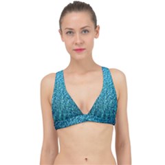 Turquoise Blue Ocean Classic Banded Bikini Top