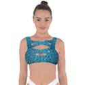 Turquoise Blue Ocean Bandaged Up Bikini Top View1