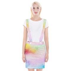 Rainbow painting drops Braces Suspender Skirt