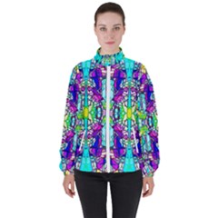 Colorful 60 Women s High Neck Windbreaker by ArtworkByPatrick