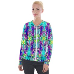 Colorful 60 Velour Zip Up Jacket by ArtworkByPatrick