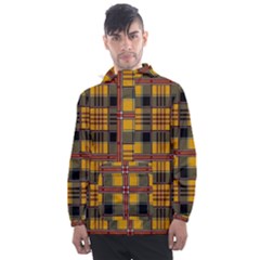 Plaid 5 Men s Front Pocket Pullover Windbreaker by ArtworkByPatrick