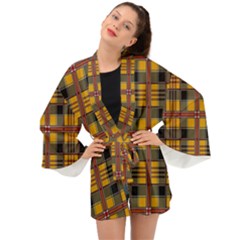 Plaid 5 Long Sleeve Kimono