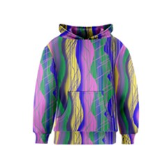 Wavy Scribble Abstract Kids  Pullover Hoodie by bloomingvinedesign