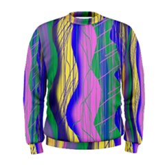 Wavy Scribble Abstract Men s Sweatshirt by bloomingvinedesign