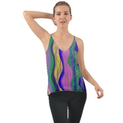 Wavy Scribble Abstract Chiffon Cami by bloomingvinedesign