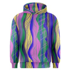 Wavy Scribble Abstract Men s Overhead Hoodie by bloomingvinedesign