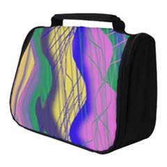 Wavy Scribble Abstract Full Print Travel Pouch (small) by bloomingvinedesign