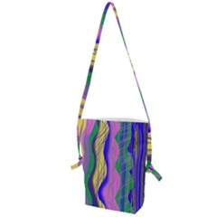 Wavy Scribble Abstract Folding Shoulder Bag by bloomingvinedesign