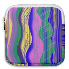 Wavy Scribble Abstract Mini Square Pouch by bloomingvinedesign