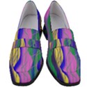 Wavy scribble abstract Women s Chunky Heel Loafers View1