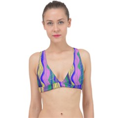 Wavy Scribble Abstract Classic Banded Bikini Top by bloomingvinedesign