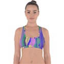 Wavy scribble abstract Cross Back Hipster Bikini Top  View1