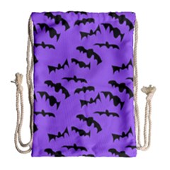 Bats Pattern Drawstring Bag (large) by bloomingvinedesign