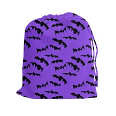 Bats Pattern Drawstring Pouch (xxl) by bloomingvinedesign