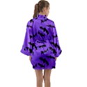 Bats pattern Long Sleeve Satin Kimono View2