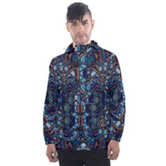 Colorful 64 Men s Front Pocket Pullover Windbreaker by ArtworkByPatrick