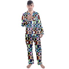 Chess Men s Satin Pajamas Long Pants Set