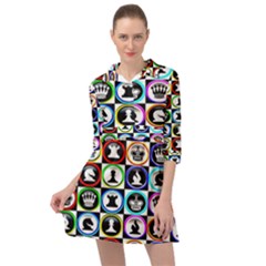 Chess Mini Skater Shirt Dress