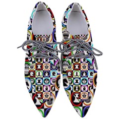 Chess Women s Pointed Oxford Shoes by ArtworkByPatrick