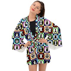 Chess Long Sleeve Kimono