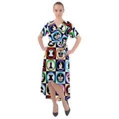 Chess Front Wrap High Low Dress by ArtworkByPatrick