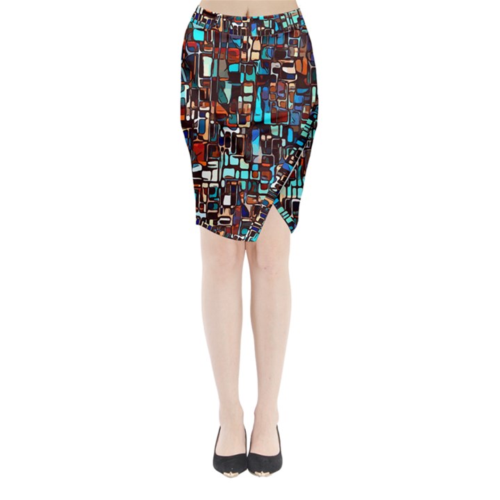 Colorful 66 Midi Wrap Pencil Skirt