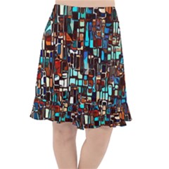 Colorful 66 Fishtail Chiffon Skirt by ArtworkByPatrick