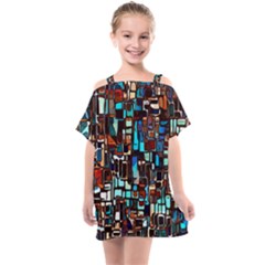 Colorful 66 Kids  One Piece Chiffon Dress by ArtworkByPatrick