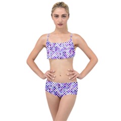 Purple Squared Layered Top Bikini Set by retrotoomoderndesigns