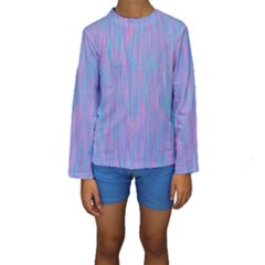 Purple Turquoise Watercolors Kids  Long Sleeve Swimwear by retrotoomoderndesigns