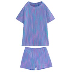 Purple Turquoise Watercolors Kids  Swim Tee And Shorts Set by retrotoomoderndesigns