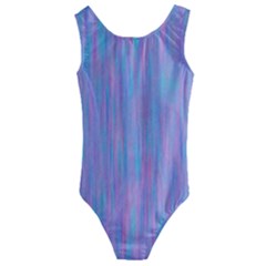 Purple Turquoise Watercolors Kids  Cut-out Back One Piece Swimsuit by retrotoomoderndesigns