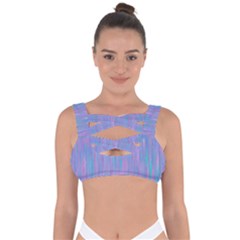 Purple Turquoise Watercolors Bandaged Up Bikini Top by retrotoomoderndesigns