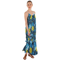 Flowers Boho Down Cami Maxi Ruffle Chiffon Dress by flowerland