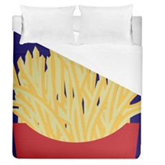 French Fries Potato Snacks Food Duvet Cover (queen Size) by Simbadda