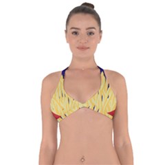 French Fries Potato Snacks Food Halter Neck Bikini Top by Simbadda