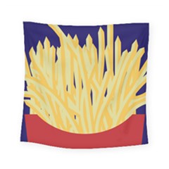 French Fries Potato Snacks Food Square Tapestry (small) by Simbadda