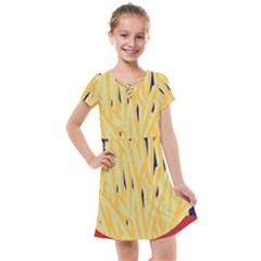 French Fries Potato Snacks Food Kids  Cross Web Dress by Simbadda