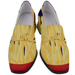 French Fries Potato Snacks Food Women s Chunky Heel Loafers by Simbadda