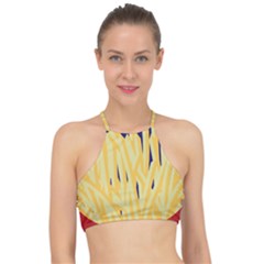 French Fries Potato Snacks Food Racer Front Bikini Top by Simbadda