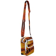 City Sun Clouds Smog Sky Yellow Shoulder Strap Belt Bag by Simbadda