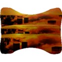 City Sun Clouds Smog Sky Yellow Velour Seat Head Rest Cushion View2