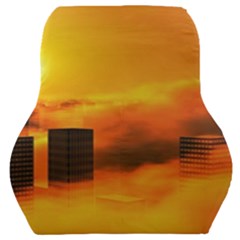 City Sun Clouds Smog Sky Yellow Car Seat Back Cushion  by Simbadda