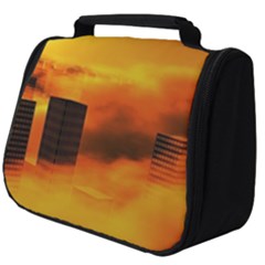 City Sun Clouds Smog Sky Yellow Full Print Travel Pouch (big) by Simbadda